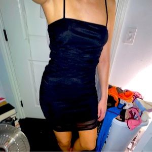 Black Scrunch Bodycon Dress